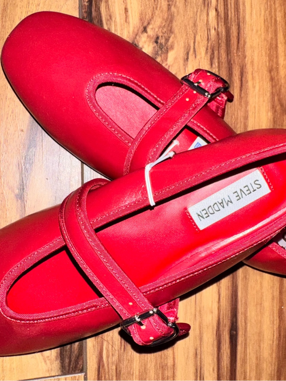 Steve Madden Red Mary Jane Flats